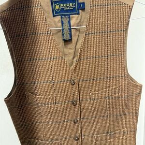 Ralph Lauren Tan Plaid Vest